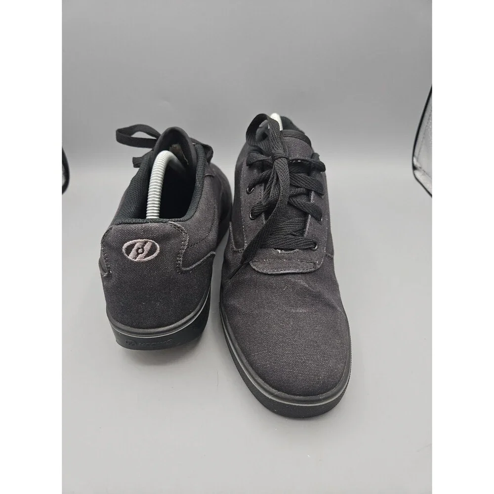 Heelys Launch Mens Size 10 Black Canvas Roller Skate Shoes Y2K Wheels